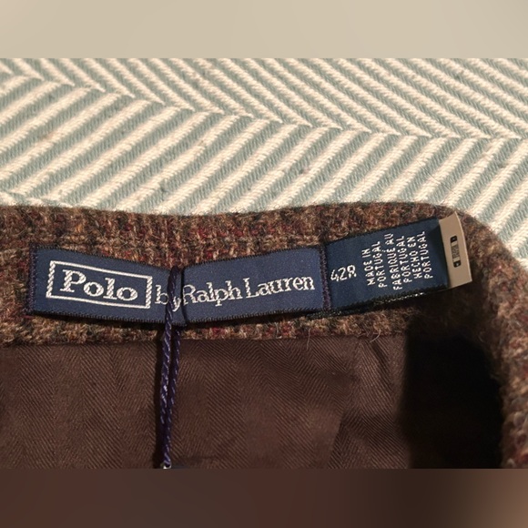 BNWT Polo Ralph Lauren Tweed Blazer Men’s Size 42 R with flip collar - Picture 9 of 10